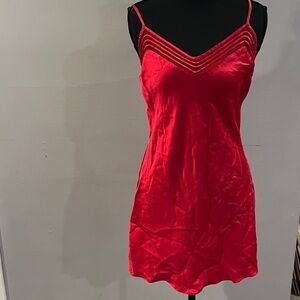 Victoria's Secret 100% Silk Slip Dress Y2K Size S Red